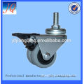 twin wheels threaded stem caster with brake or without brake